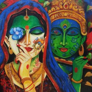 Devotion of Krishna II [42 X 36 inches] SOLD