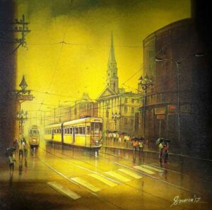 Painting of Kolkata Street