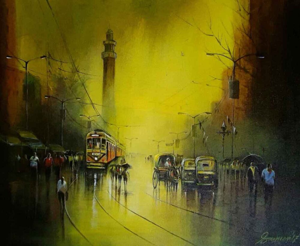 Painting of Kolkata Street