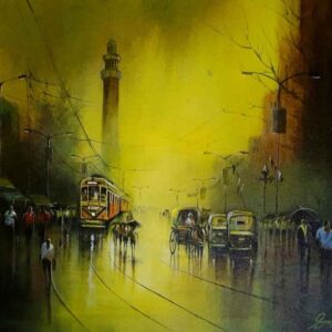Painting of Kolkata Street