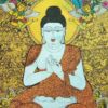 Kalamkari painting of Buddha on canvas
