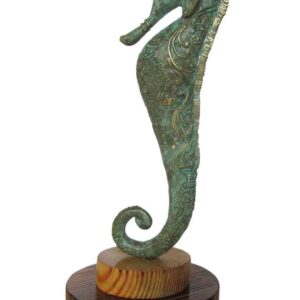 Bronze sculpture of sea horse