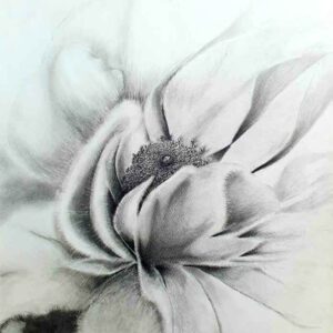 Painting of flower on paper