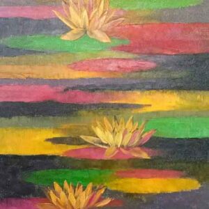 Waterlilies VI [42 X 18 inches] SOLD