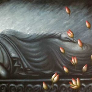 Painting of Lord Buddha on canvas