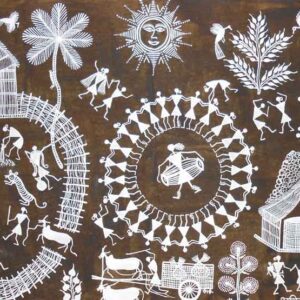 Warli art on cloth