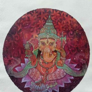 Painting of Lord Ganesh on paper
