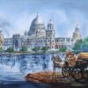 Painting of Victoria Memorial on canvas