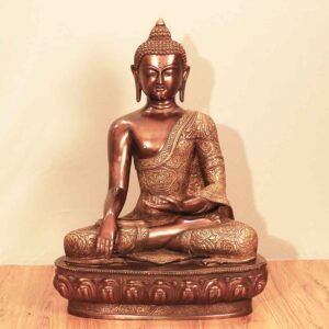 Statue of Buddha in brass