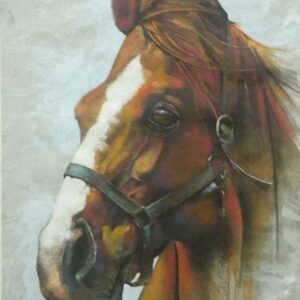 Painting on paper of horse