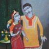 Painting on canvas of couple.