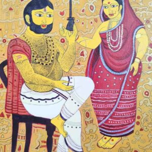 Homage to Kalighat Painting II  [16 X 12 inches]