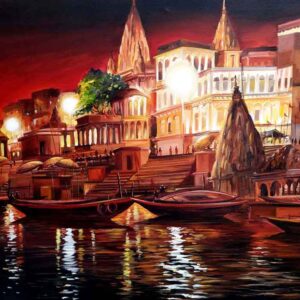 Night Varanasi III [ 30 X 43 inches]