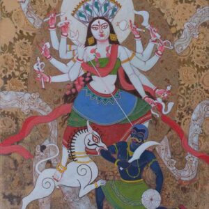 Painting of Goddess Durga on canvas
