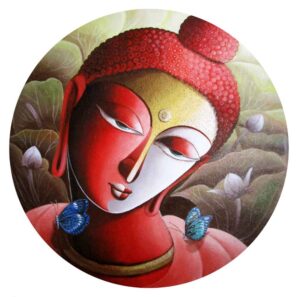 Painting of Lord Buddha on canvas