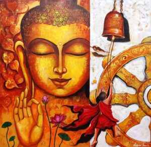 Painting of Buddha on Canvas