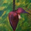 Painting of banana flower on canvas