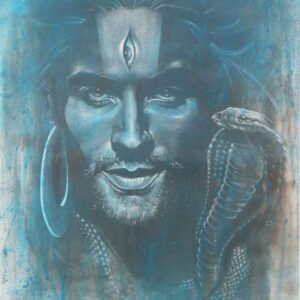 Painting of Shiva on paper