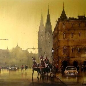 Painting of Kolkata on canvas
