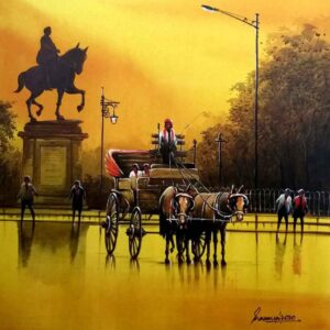 Painting of Kolkata on canvas