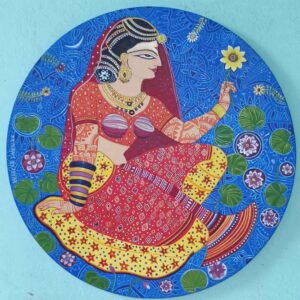 Painting of Radha on canvas