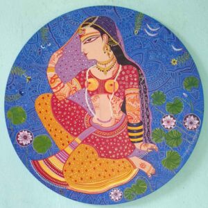 Painting of Radha on canvas