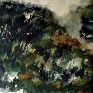 Painting of a forest on paper