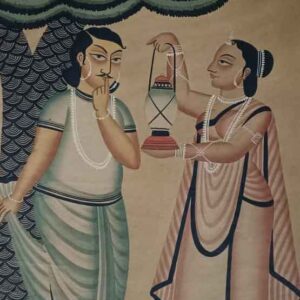 Painting of couple on paper