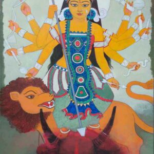 Painting of Goddess Durga on canvas