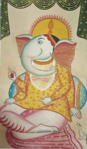 Painting of Ganesh on paper