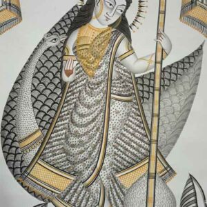 Painting of Saraswati on paper
