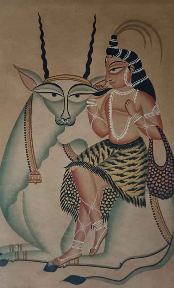 Painting of Lord Shiva on paper