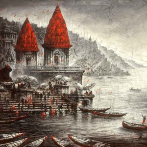 Painting of ghats of Benaras