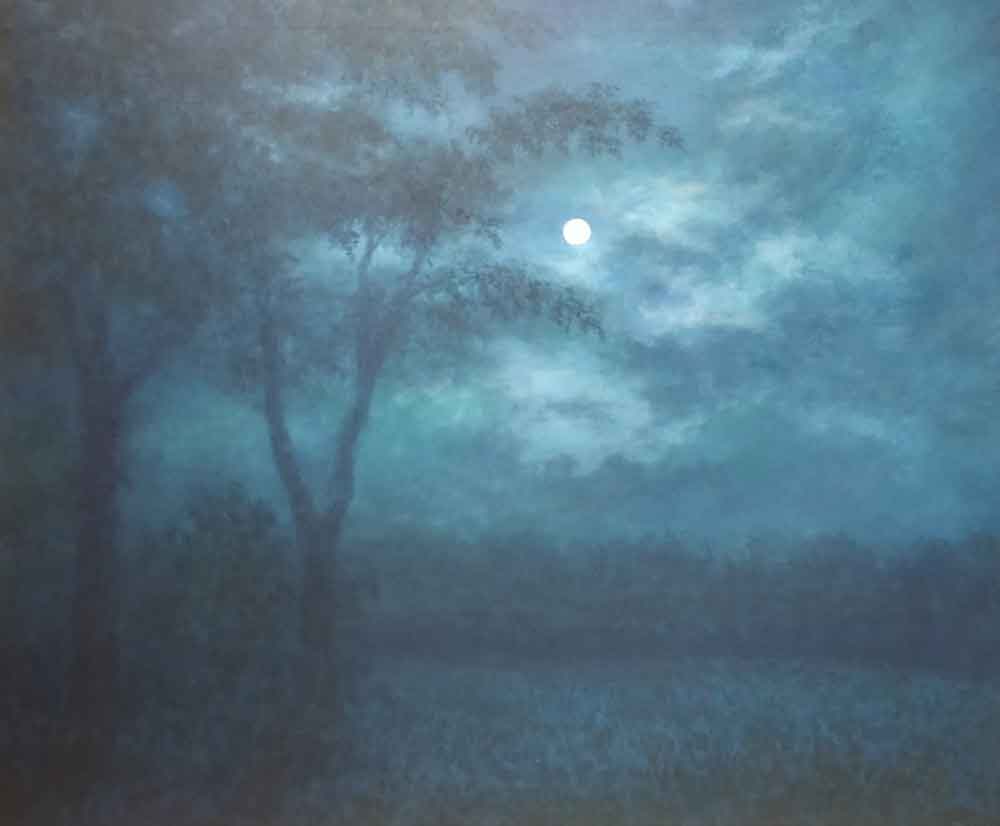 Painting on canvas of landscape