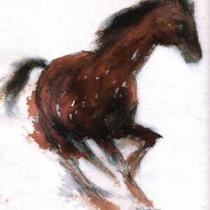Painting of horse on paper