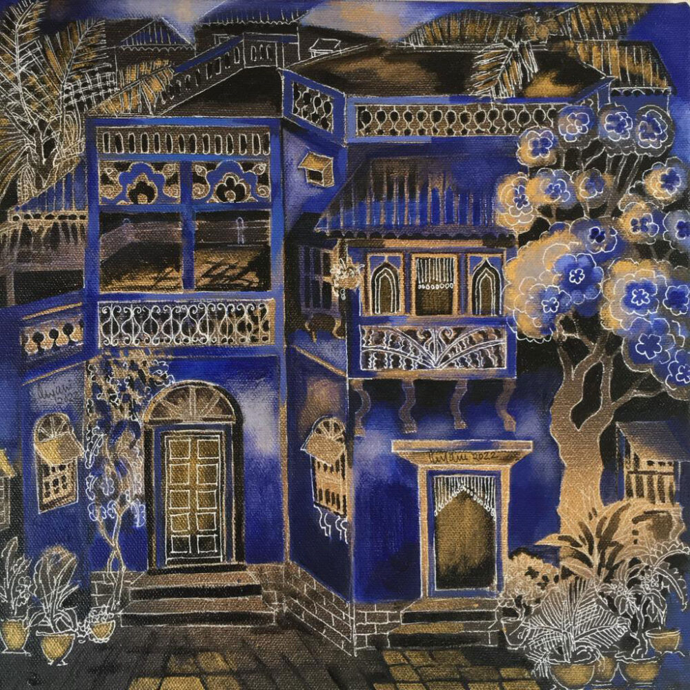Blue Night I [ 12 X 12 inches ] SOLD