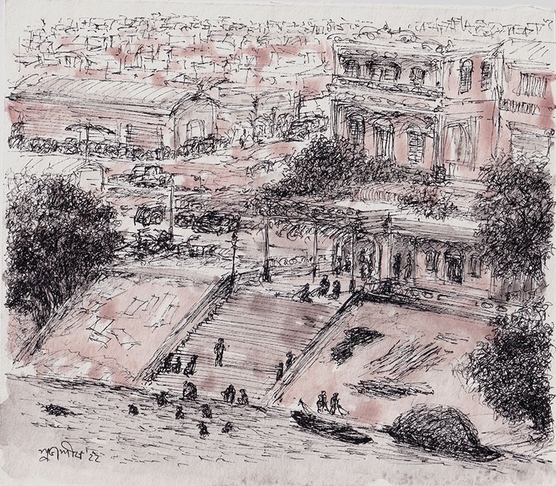 Painting of Kolkata on paper