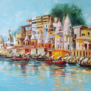 Benaras Ghat I [ 36 X 48 inches ]