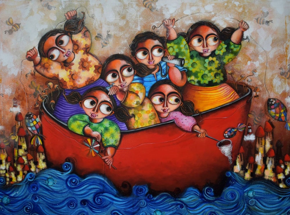 Figurative painting on canvas