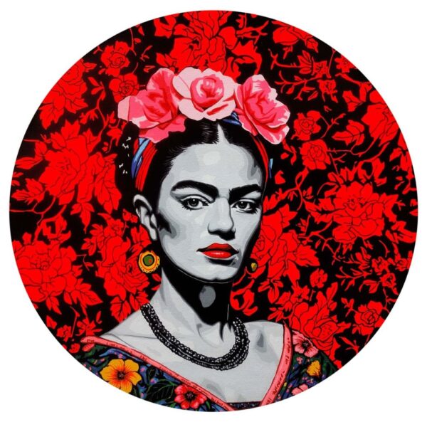 Painting of woman on canvas