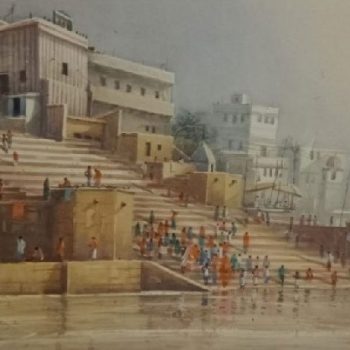 Watercolour on paper of Benaras