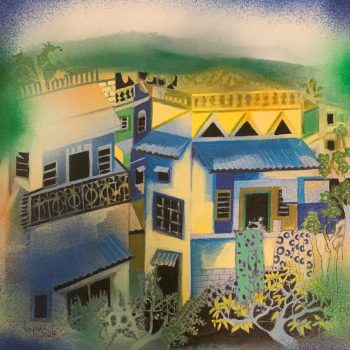 Painting of House on canvas