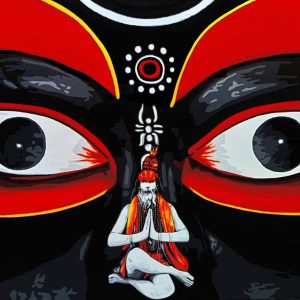 Painting of Goddess Kali on canvas