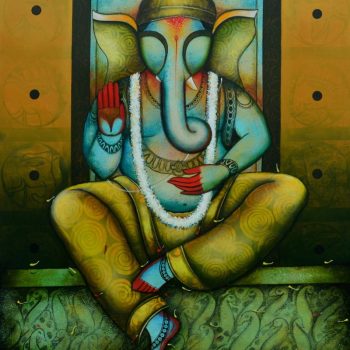 Painting of figurative with acrylic on canvas