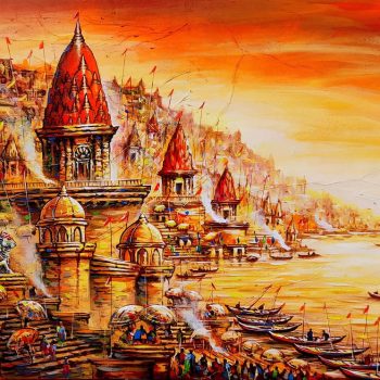 Prayers on the river ganga in Benaras