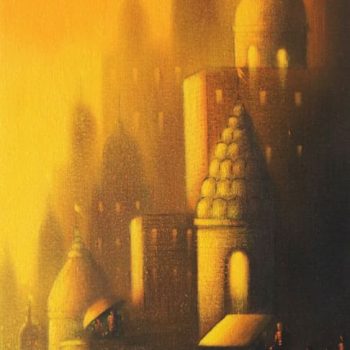 Painting of Benaras on canvas