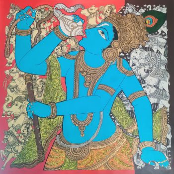 Painting on canvas of Krishna