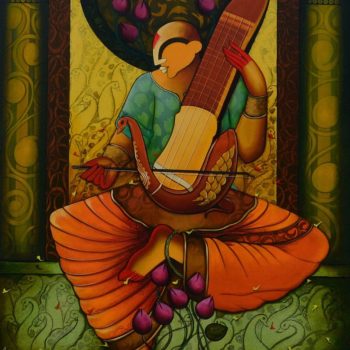 Painting of figurative with acrylic on canvas