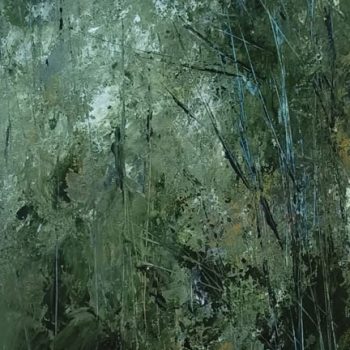 Abstract art with acrylic on paper