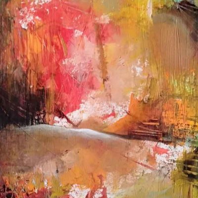 Abstract painting on paper